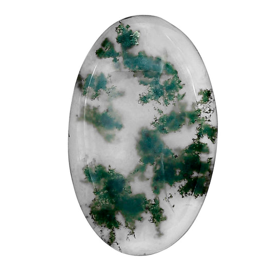 Green Moss Agate 32.35x20x4 mm Oval Gemstone LS02041-31