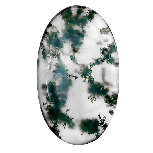 Green Moss Agate 35x20.65x4.7 mm Oval Gemstone LS02042-31