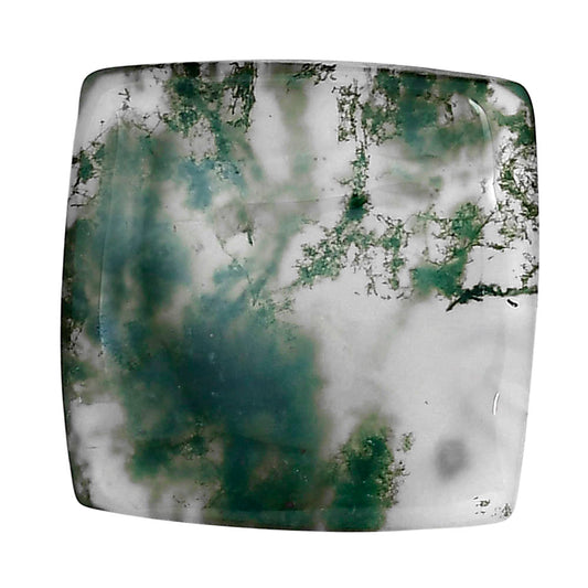 Green Moss Agate 25.4x25.2x5 mm Baguette Gemstone LS02054-31
