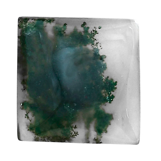 Green Moss Agate 18.5x18.2x5 mm Baguette Gemstone LS02059-31