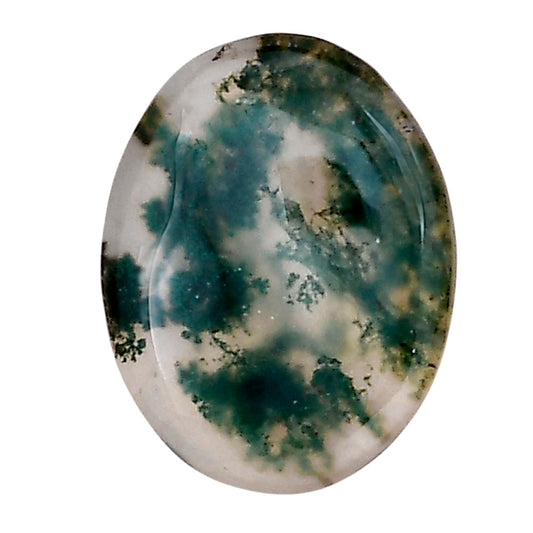 Green Moss Agate 21.6x16.7x4 mm Oval Gemstone LS02062-31