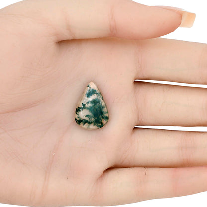 Green Moss Agate 20.5x14.5x4 mm Pear Gemstone LS02064-31