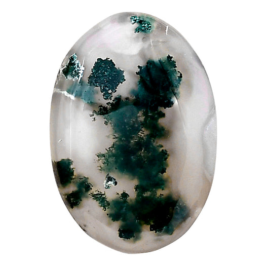 Green Moss Agate 26.9x18.65x5.5 mm Oval Gemstone LS02065-31