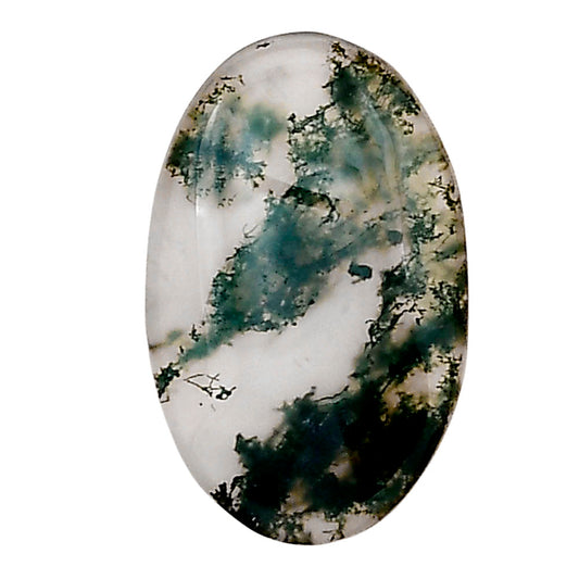 Green Moss Agate 22.6x14.2x4.3 mm Oval Gemstone LS02066-31