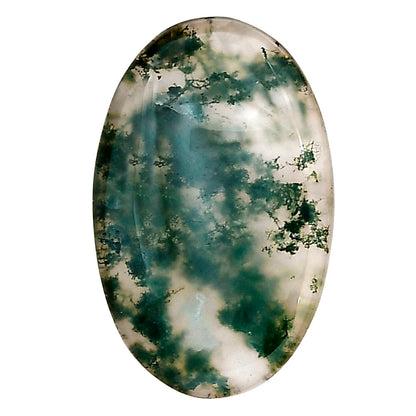 Green Moss Agate 29.85x18.85x5 mm Oval Gemstone LS02074-31