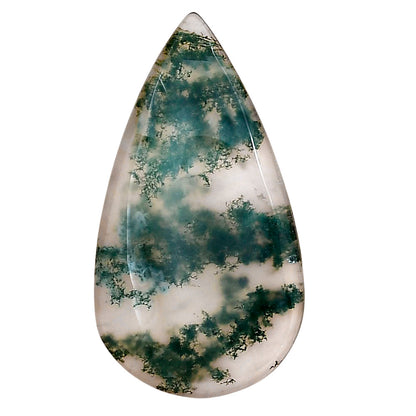 Green Moss Agate 35.9x19.6x4 mm Pear Gemstone LS02082-31