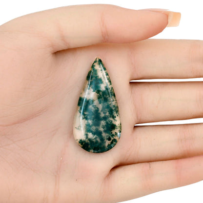Green Moss Agate 42.45x21.35x7 mm Pear Gemstone LS02083-31