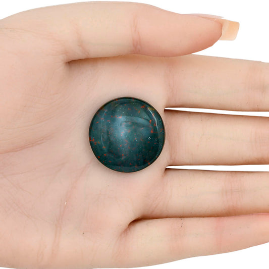 Blood Stone 25.5x25.5x5 mm Round Gemstone LS02095-32