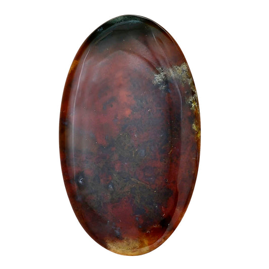 Blood Stone 46.6x27.4x5.5 mm Oval Gemstone LS02102-32