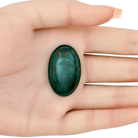 Blood Stone 33.5x21.6x5.5 mm Oval Gemstone LS02105-32