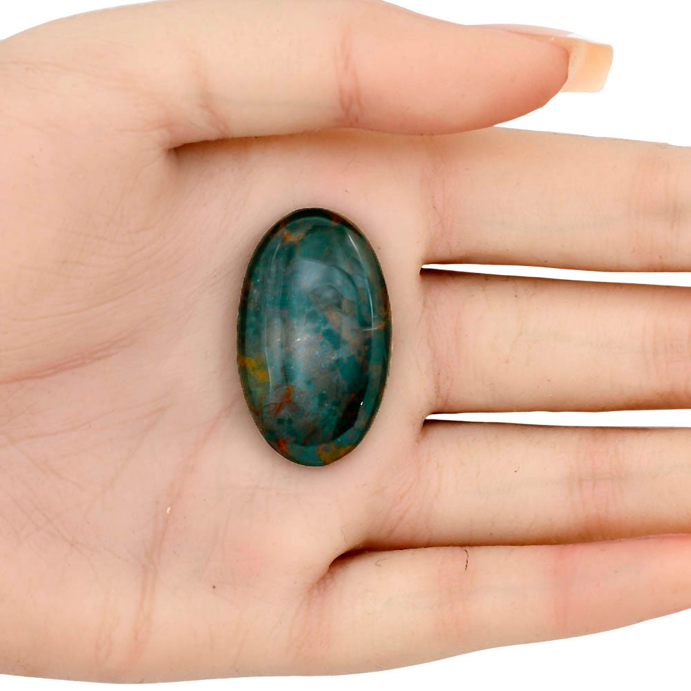 Blood Stone 33.6x20.2x5.5 mm Oval Gemstone LS02108-32