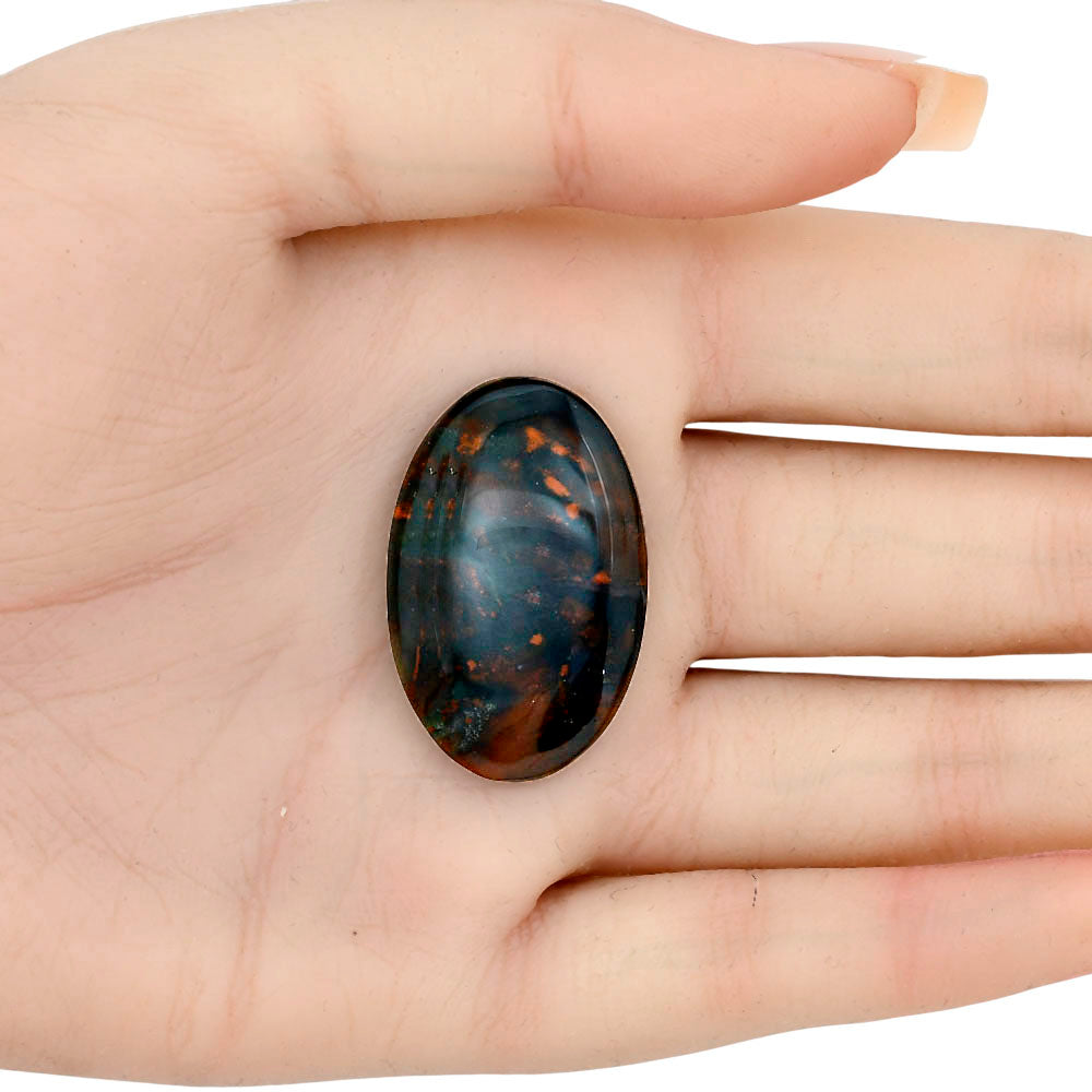 Blood Stone 33.2x21.3x6 mm Oval Gemstone LS02112-32