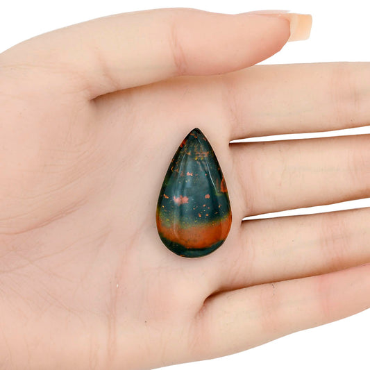 Blood Stone 32.5x19x6 mm Pear Gemstone LS02127-32