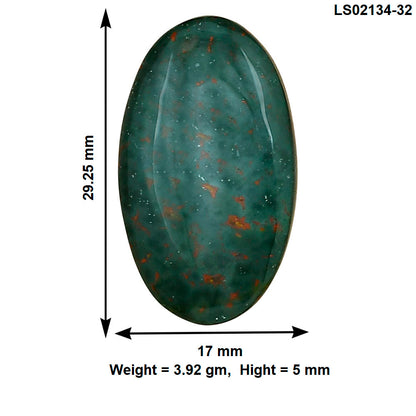 Blood Stone 29.25x17x5 mm Oval Gemstone LS02134-32