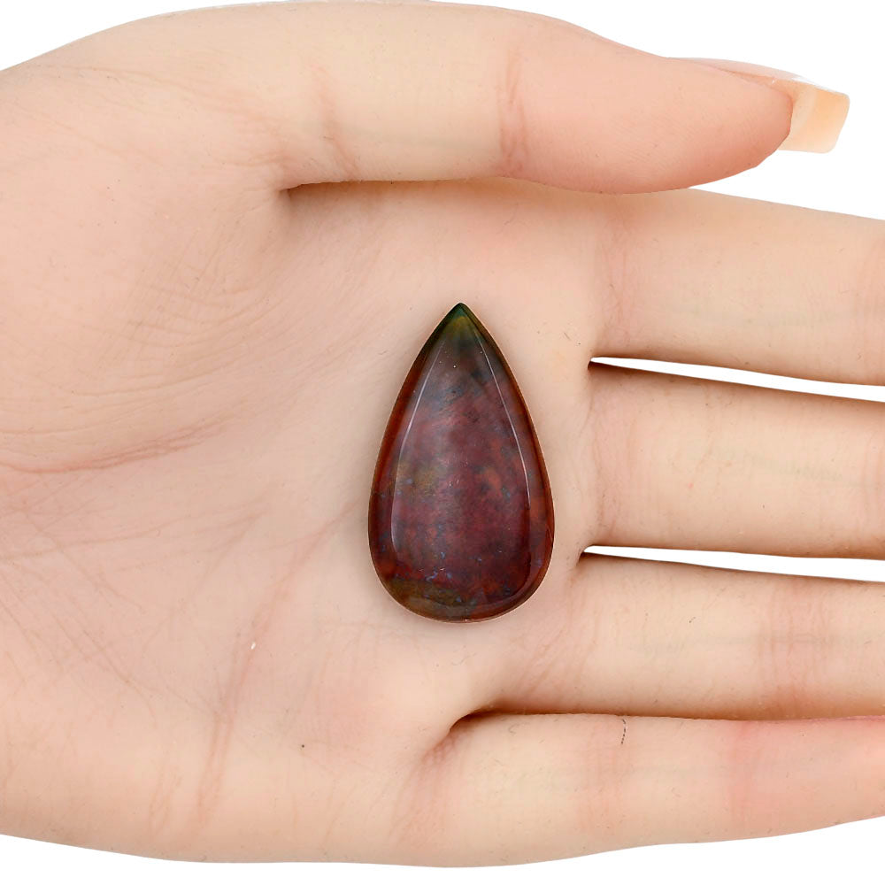 Blood Stone 32.8x19.2x5 mm Pear Gemstone LS02135-32