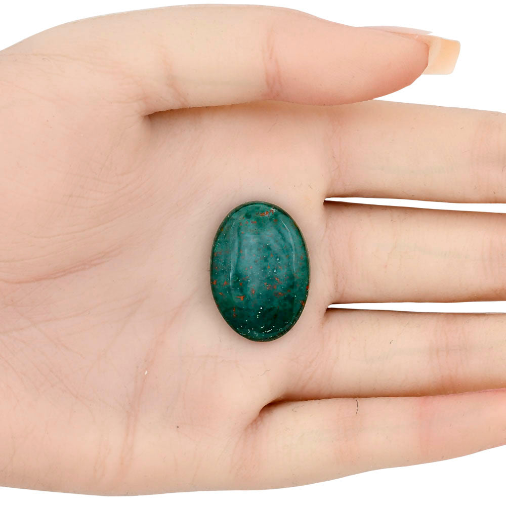 Blood Stone 25.8x18.5x5 mm Oval Gemstone LS02137-32