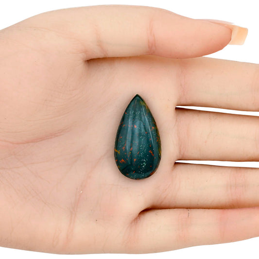 Blood Stone 27.85x20.1x6 mm Pear Gemstone LS02138-32