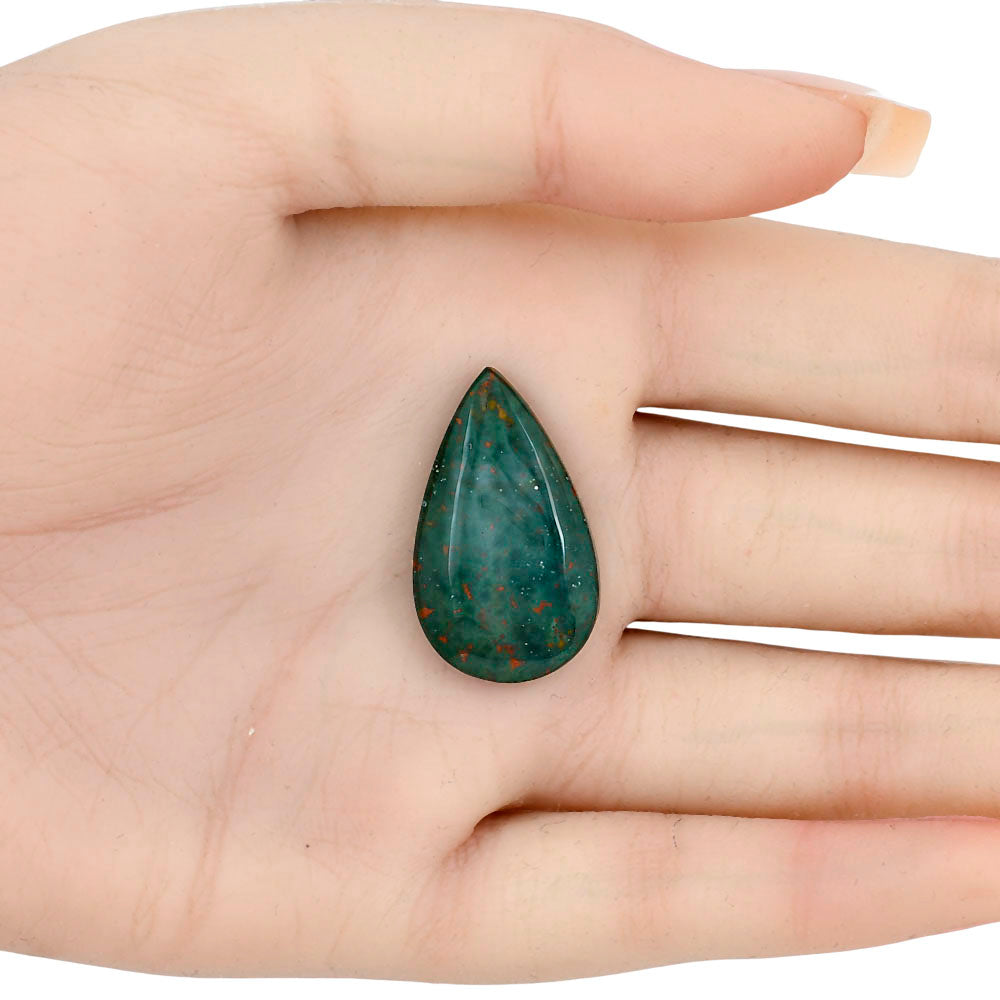 Blood Stone 28.75x17x5 mm Pear Gemstone LS02155-32