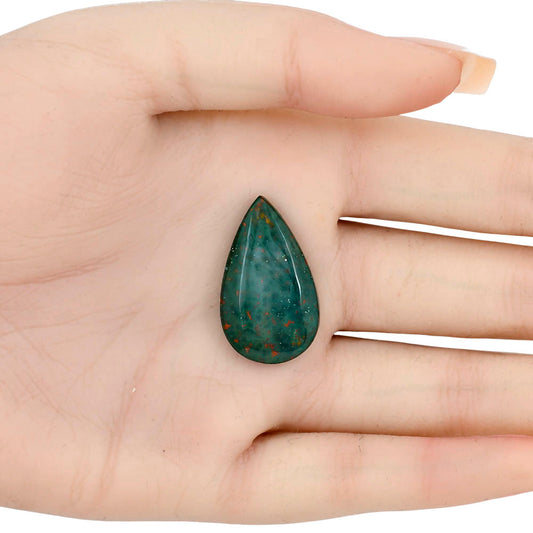 Blood Stone 28.75x17x5 mm Pear Gemstone LS02155-32
