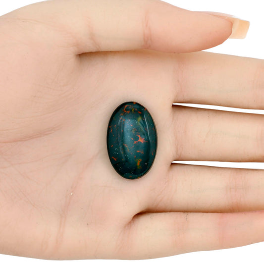Blood Stone 26.3x17.4x5 mm Oval Gemstone LS02159-32