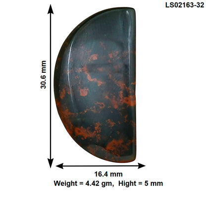 Blood Stone 30.6x16.4x5 mm Fancy Gemstone LS02163-32