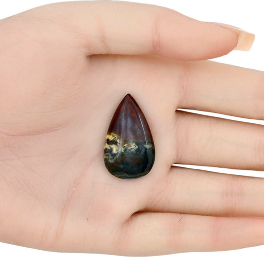 Blood Stone 30x18.2x4.5 mm Pear Gemstone LS02166-32