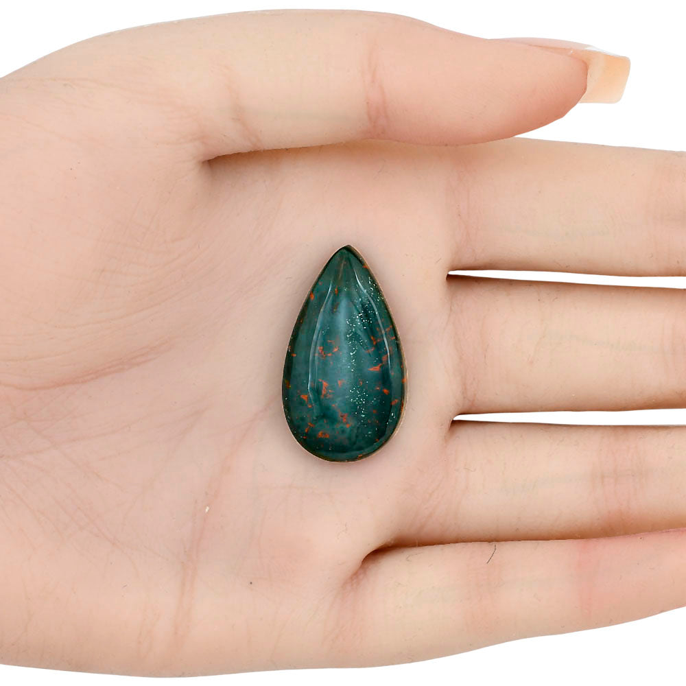 Blood Stone 29.25x16.85x5 mm Pear Gemstone LS02169-32