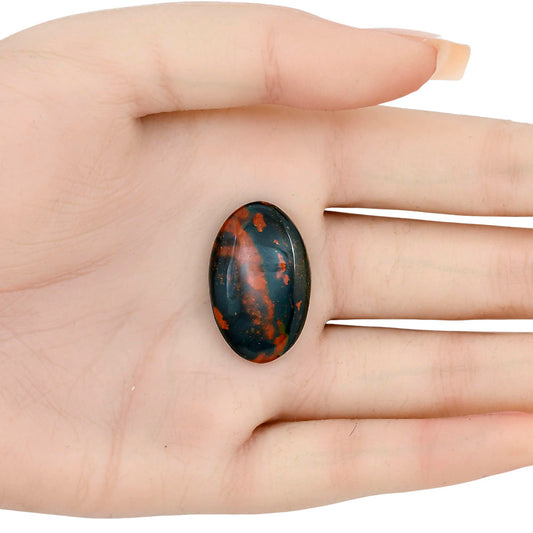 Blood Stone 28.1x17.8x5.5 mm Oval Gemstone LS02172-32