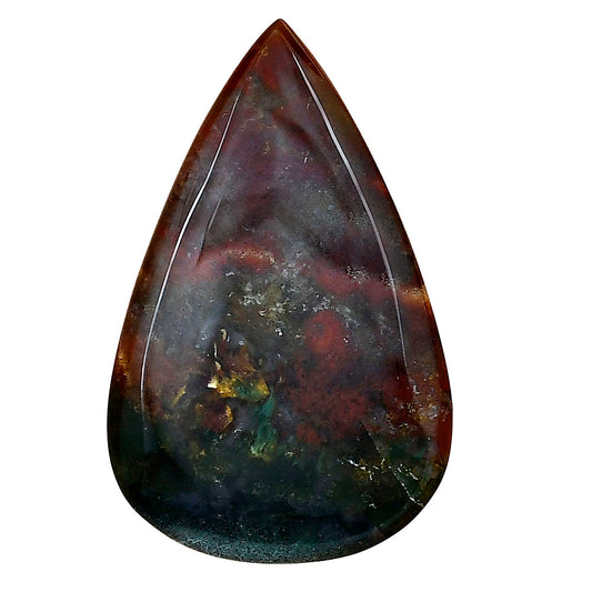 Blood Stone 39x24.75x5 mm Pear Gemstone LS02183-32