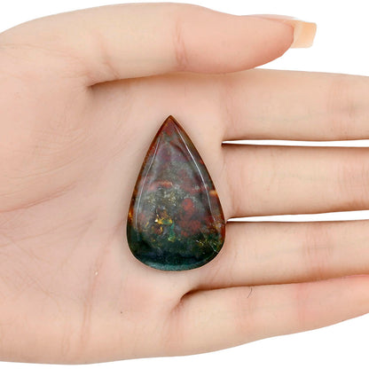 Blood Stone 39x24.75x5 mm Pear Gemstone LS02183-32