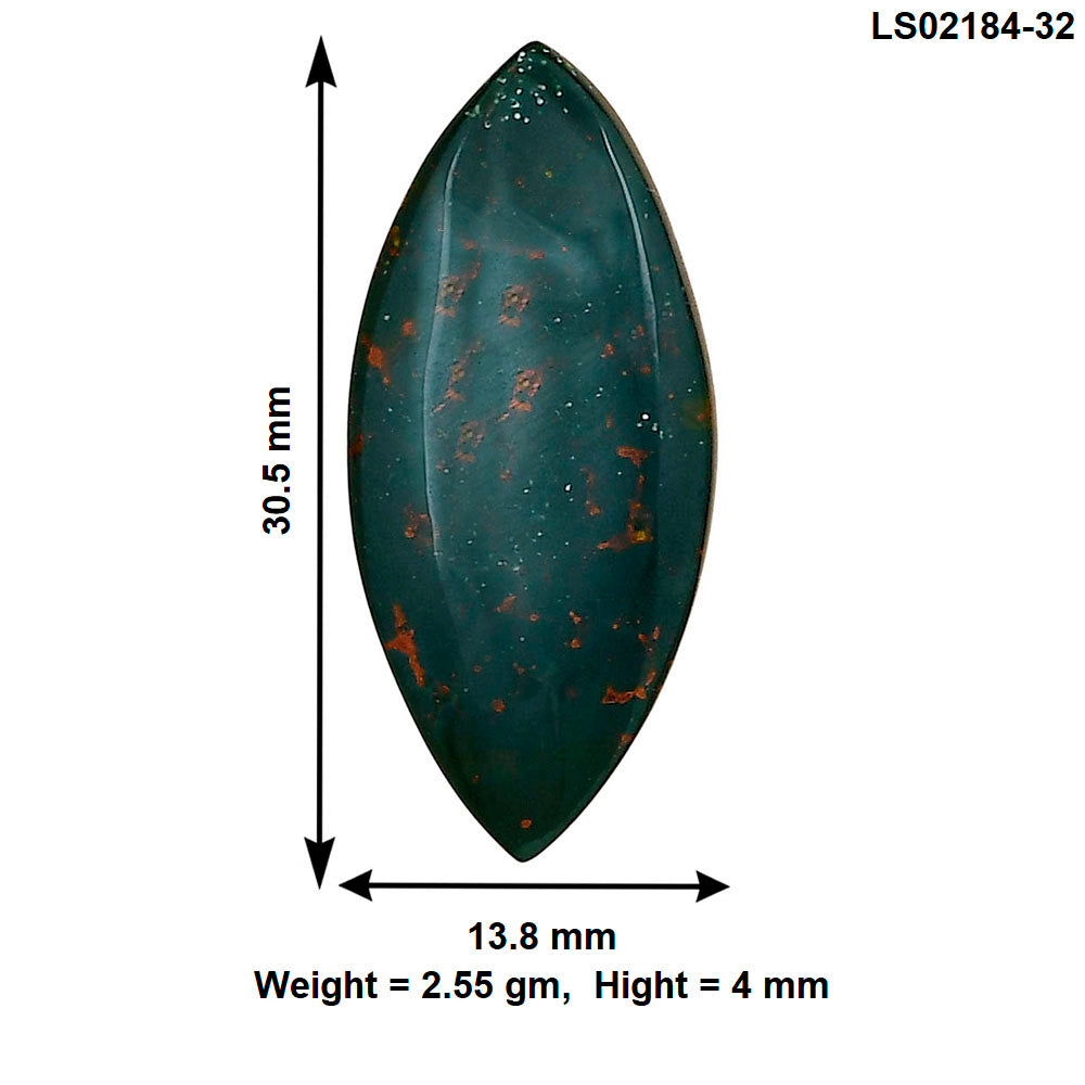 Blood Stone 30.5x13.8x4 mm Marquise Gemstone LS02184-32