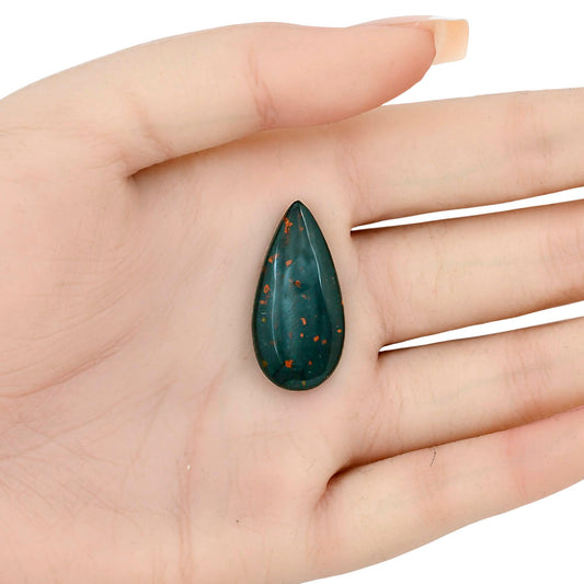 Blood Stone 30.1x15x5 mm Pear Gemstone LS02185-32