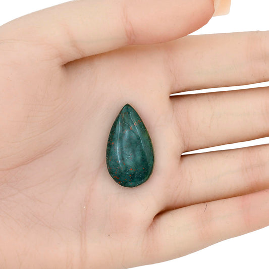 Blood Stone 27.2x16x5 mm Pear Gemstone LS02187-32
