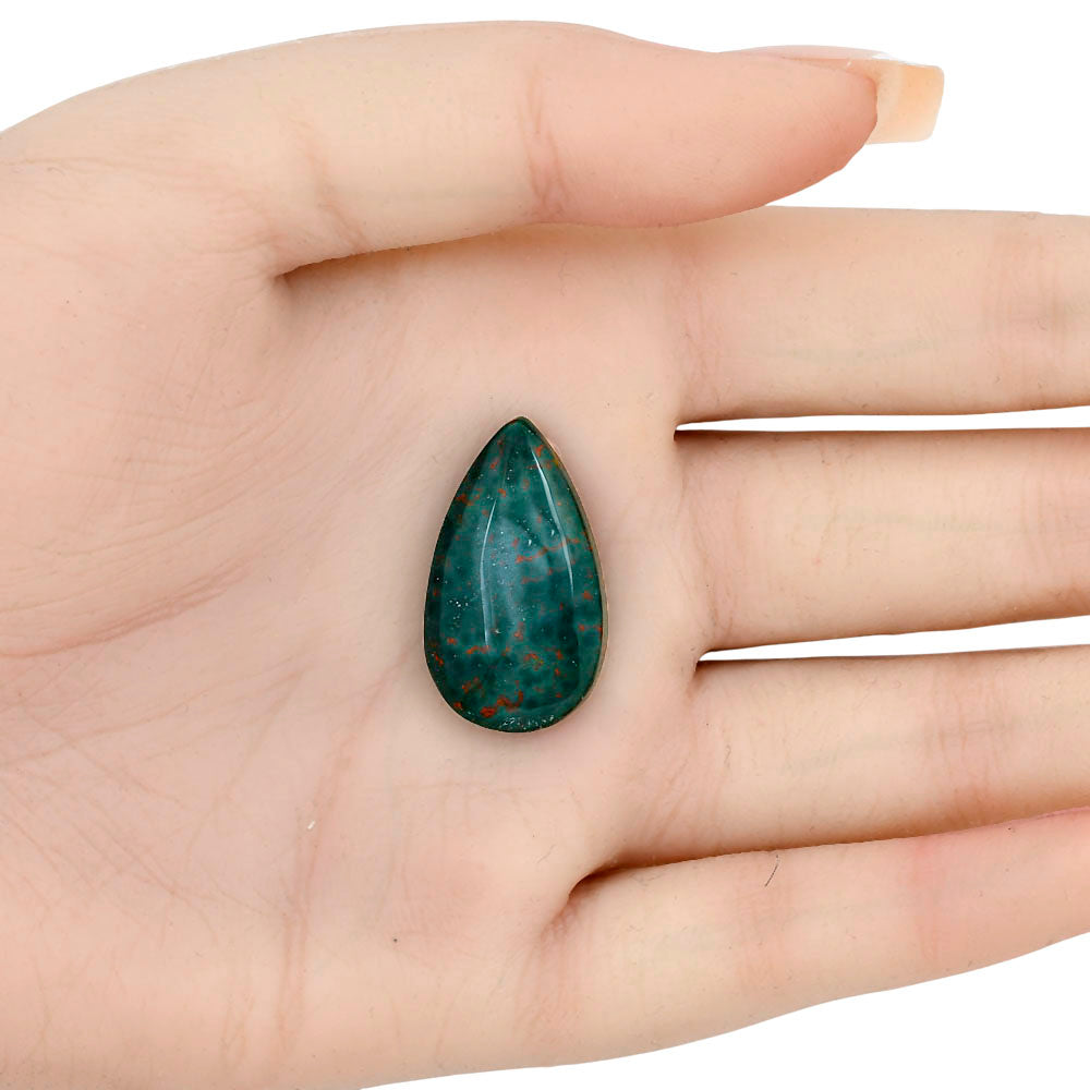 Blood Stone 26.75x15.7x6 mm Pear Gemstone LS02193-32