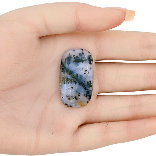 Robinson Ranch Plume Agate 35.1x20.15x5.5mm Baguette Gemstone LS02197-33