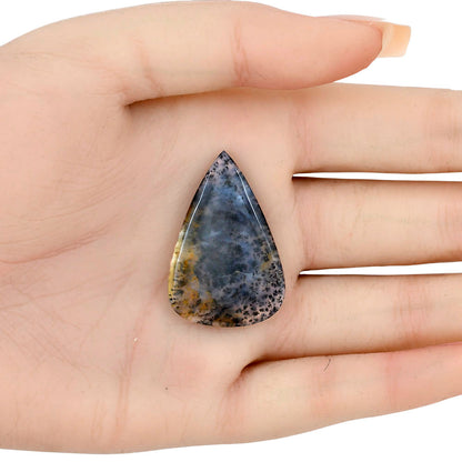 Robinson Ranch Plume Agate 35.3x23.55x5 mm Pear Gemstone LS02200-33