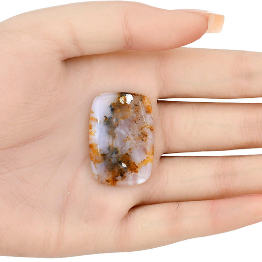 Robinson Ranch Plume Agate 33x23x5 mm Baguette Gemstone LS02204-33