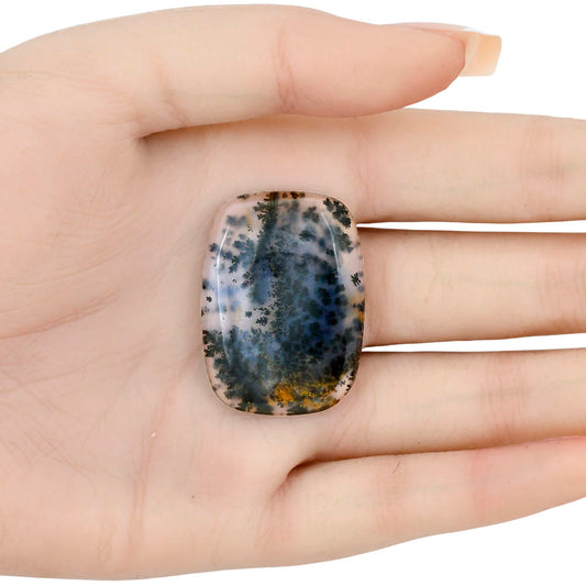 Robinson Ranch Plume Agate 35.3x25.75x5 mm Baguette Gemstone LS02208-33