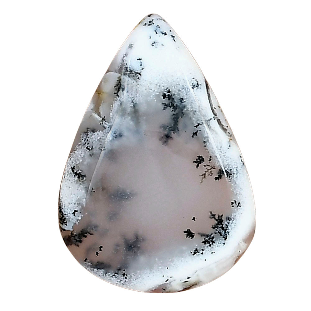 Robinson Ranch Plume Agate 27.8x19.7x4.8 mm Pear Gemstone LS02216-33