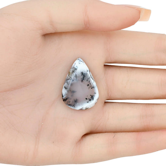 Robinson Ranch Plume Agate 27.8x19.7x4.8 mm Pear Gemstone LS02216-33