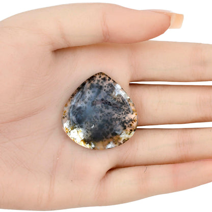 Robinson Ranch Plume Agate 33.9x33.3x5 mm Heart Gemstone LS02217-33