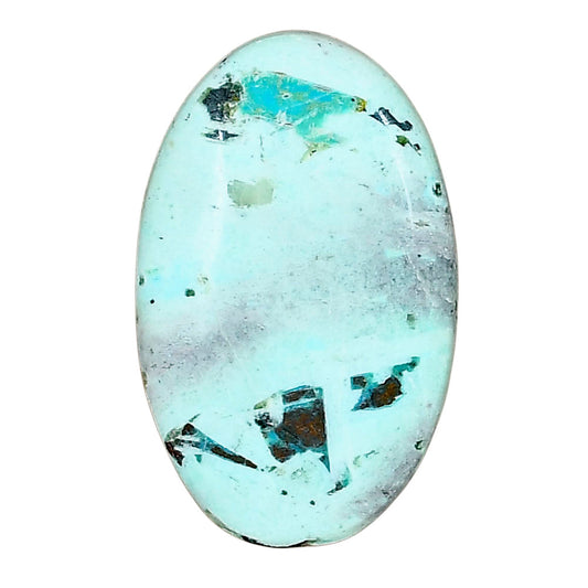 Ocean Green Chrysocolla 31.3x19.6x5 mm Oval Gemstone LS02220-34