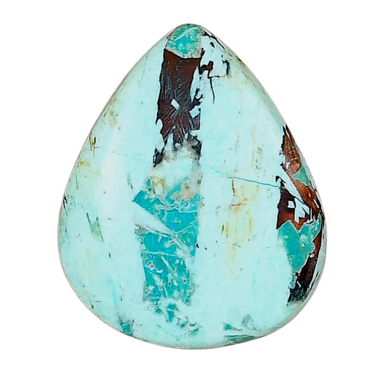 Ocean Green Chrysocolla 27.3x22.55x4.8 mm Pear Gemstone LS02223-34