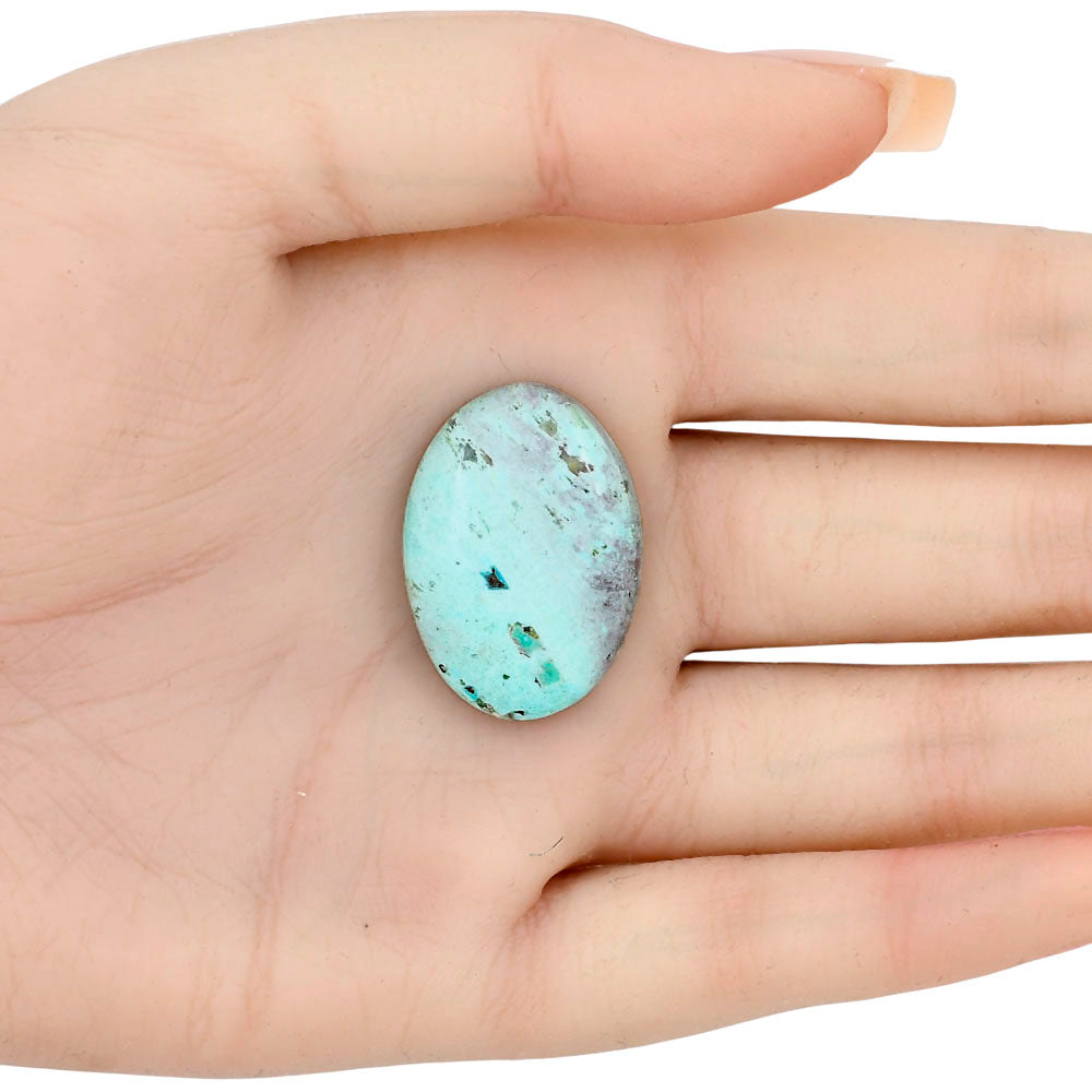 Ocean Green Chrysocolla 28.55x20.4x5.7 mm Oval Gemstone LS02230-34