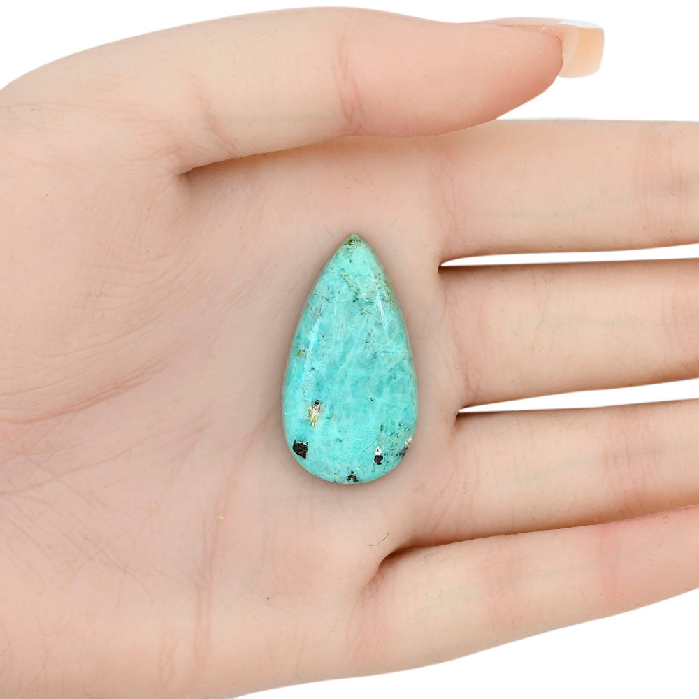 Ocean Green Chrysocolla 33.1x18.1x5.8 mm Pear Gemstone LS02232-34