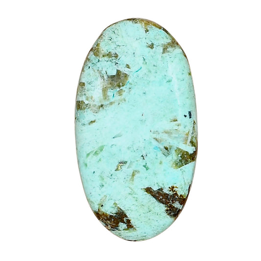 Ocean Green Chrysocolla 35.3x19.3x5.5 mm Oval Gemstone LS02234-34