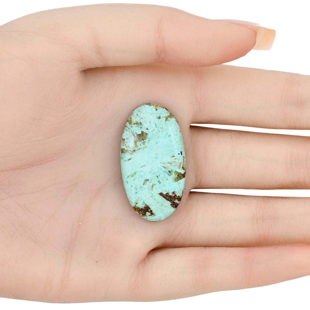 Ocean Green Chrysocolla 35.3x19.3x5.5 mm Oval Gemstone LS02234-34