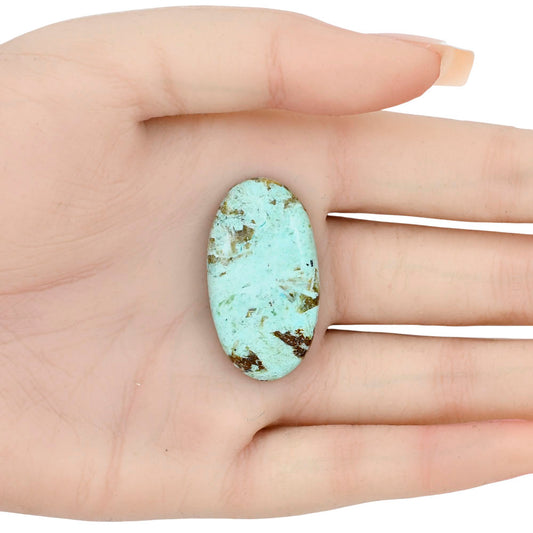Ocean Green Chrysocolla 35.3x19.3x5.5 mm Oval Gemstone LS02234-34