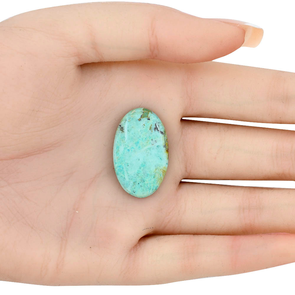 Ocean Green Chrysocolla 28.25x17.4x4.7 mm Oval Gemstone LS02239-34