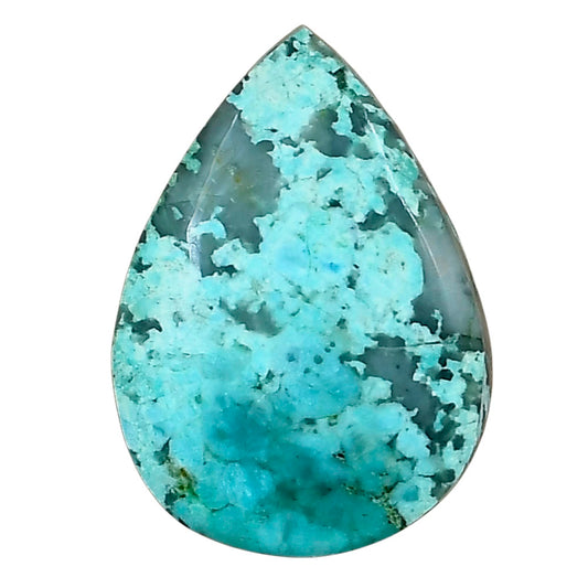 Ocean Green Chrysocolla 29.6x21x5.7 mm Pear Gemstone LS02243-34
